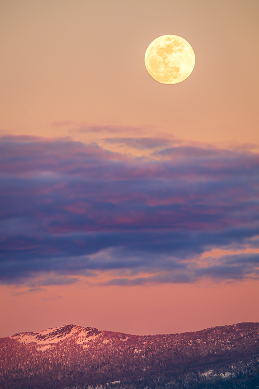 Blood Moon Above the Clouds - March