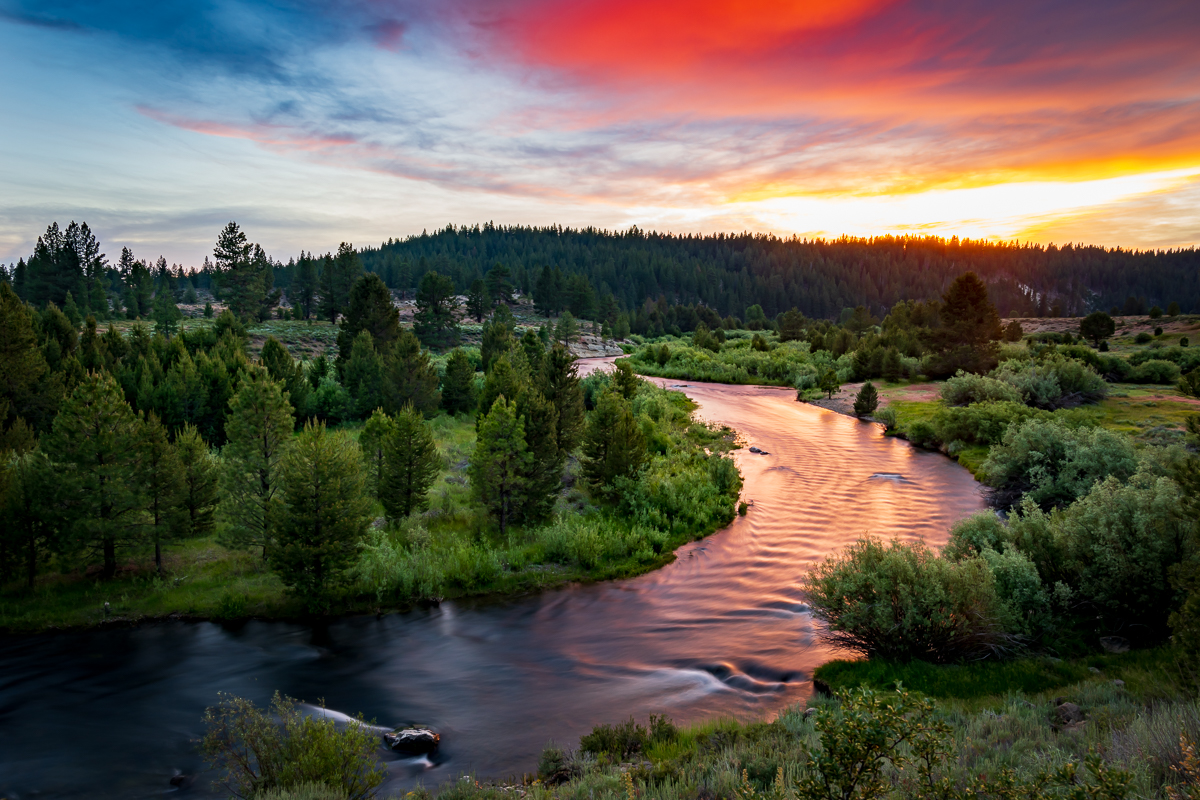 Spring Sunset - Little Truckee River - June